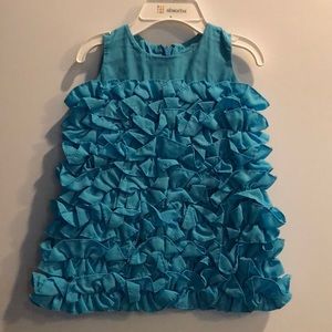 Rufflebutts aqua blue dress